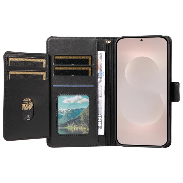For Galaxy S26 Edge 5G Multi Card Wallet Leather Phone Case with Strap