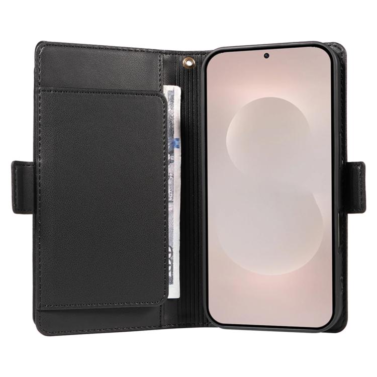 For Galaxy S26 Edge 5G Multi Card Wallet Leather Phone Case with Strap
