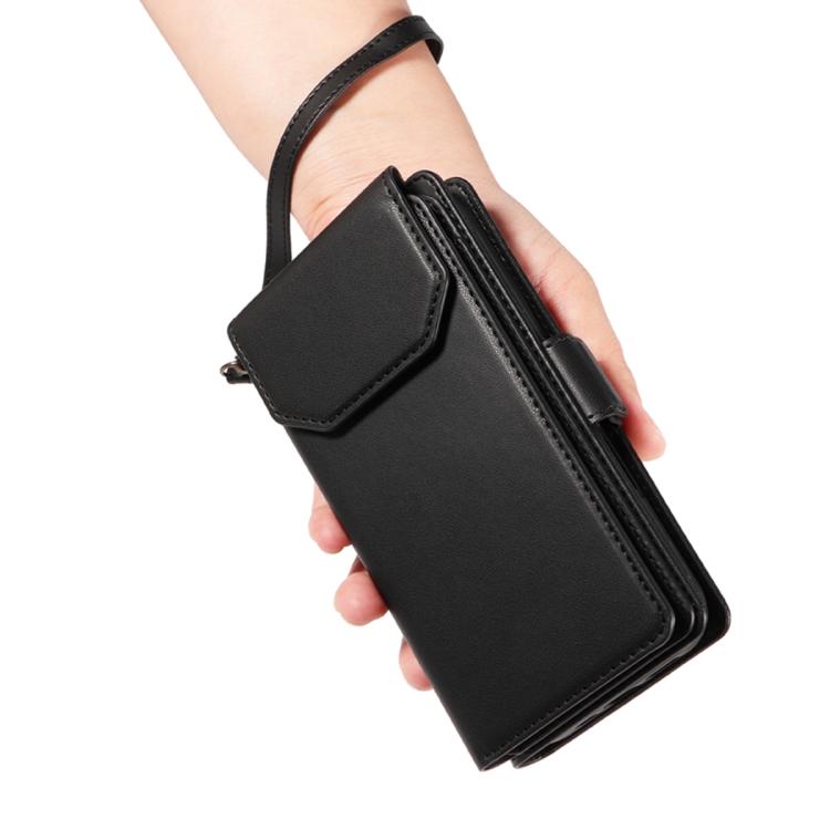 For Galaxy S26 Edge 5G Multi Card Wallet Leather Phone Case with Strap