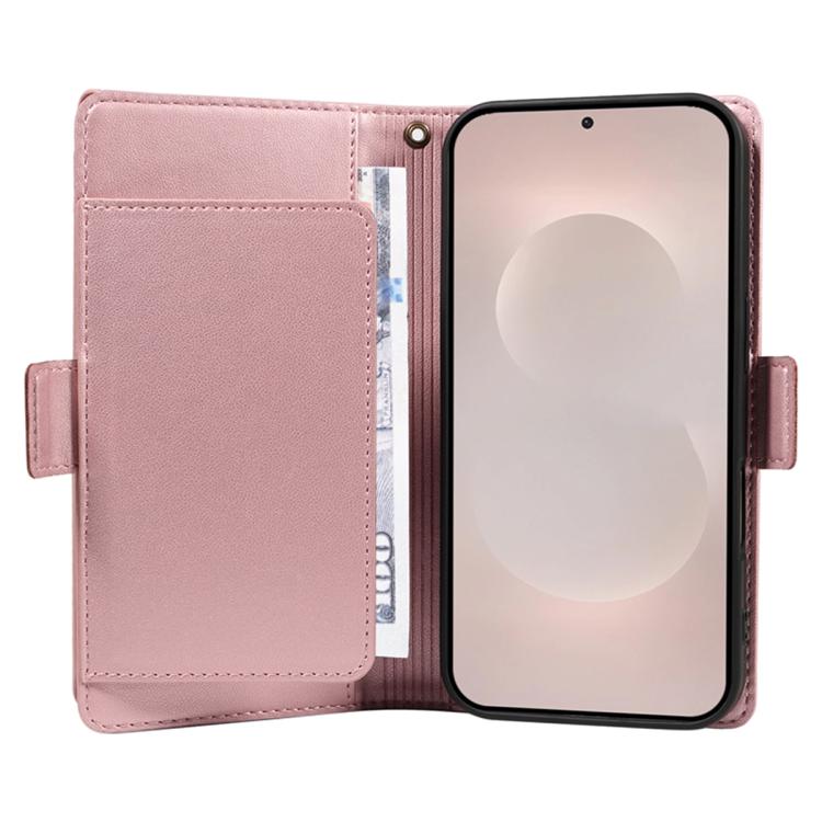 For Galaxy S26 Edge 5G Multi Card Wallet Leather Phone Case with Strap