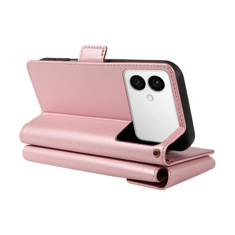 For Galaxy S26 Edge 5G Multi Card Wallet Leather Phone Case with Strap