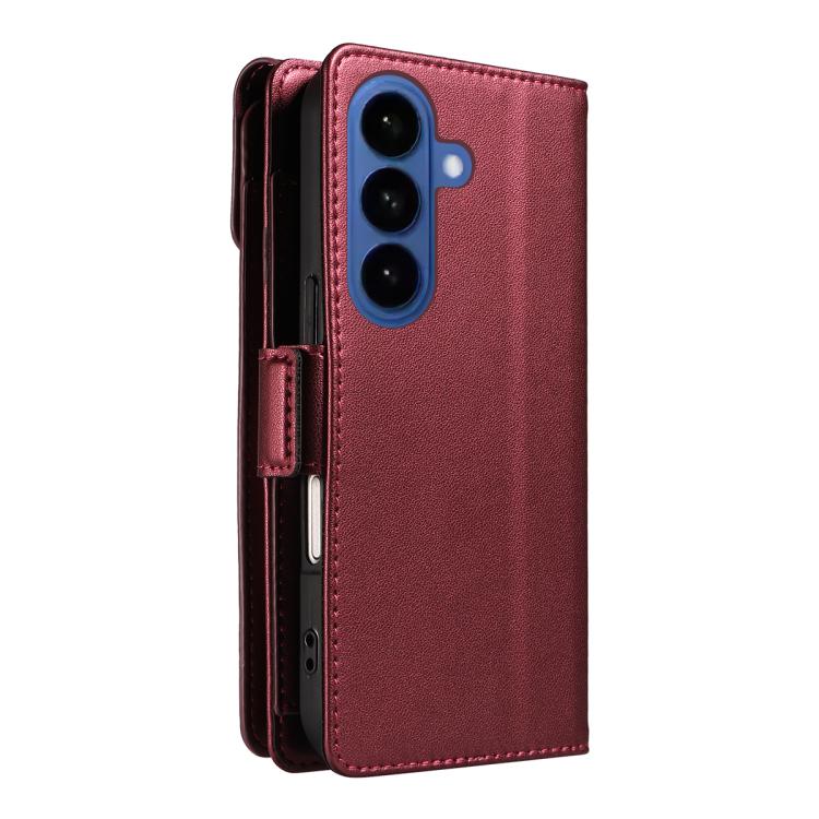 For Galaxy S26 5G Multi Card Wallet Leather Phone Case with Strap