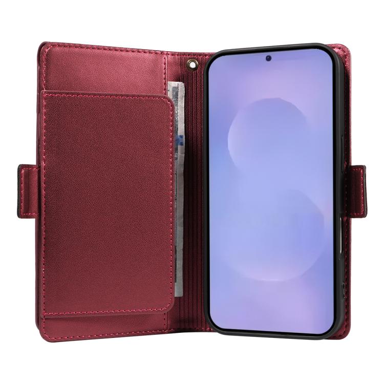 For Galaxy S26 5G Multi Card Wallet Leather Phone Case with Strap