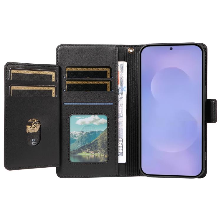 For Galaxy S26 5G Multi Card Wallet Leather Phone Case with Strap