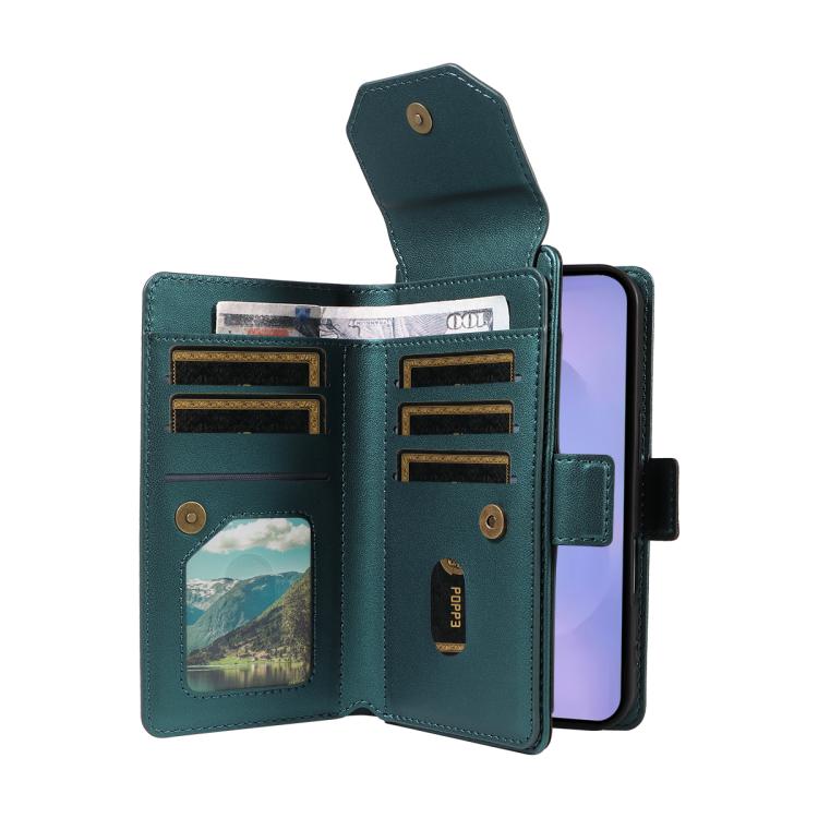 For Galaxy S26 5G Multi Card Wallet Leather Phone Case with Strap