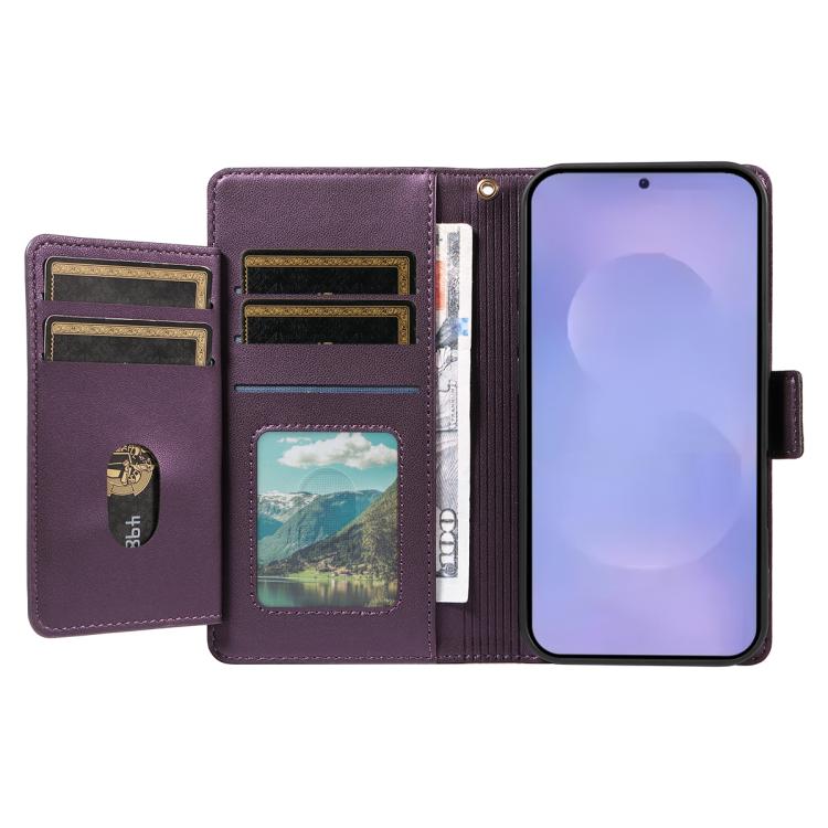 For Galaxy S26 5G Multi Card Wallet Leather Phone Case with Strap
