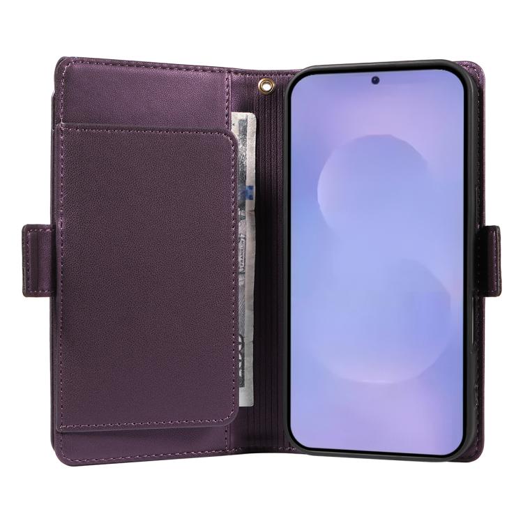 For Galaxy S26 5G Multi Card Wallet Leather Phone Case with Strap