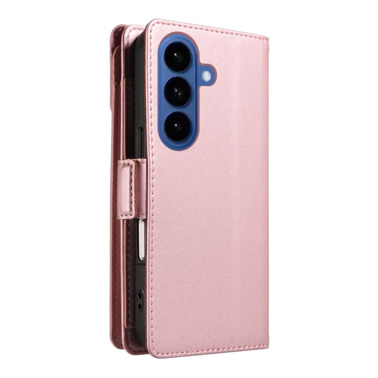 For Galaxy S26 5G Multi Card Wallet Leather Phone Case with Strap