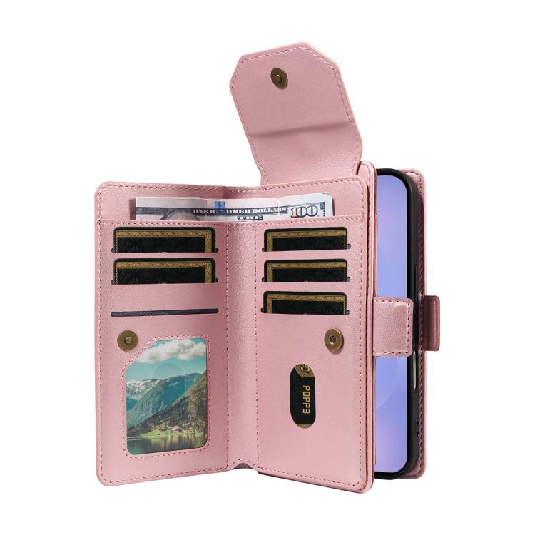 For Galaxy S26 5G Multi Card Wallet Leather Phone Case with Strap