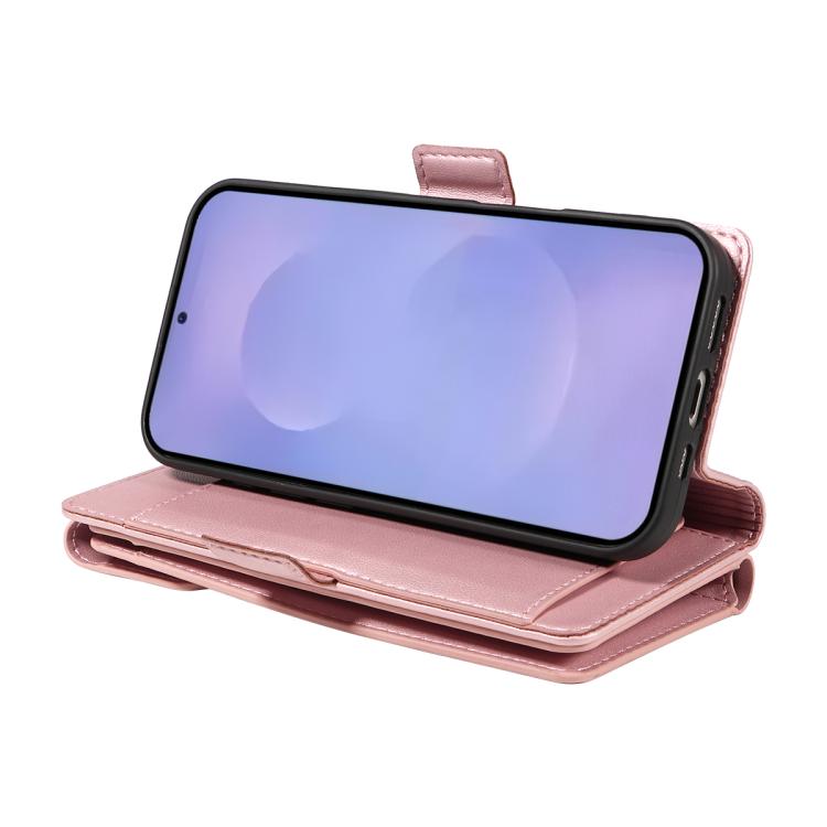 For Galaxy S26 5G Multi Card Wallet Leather Phone Case with Strap
