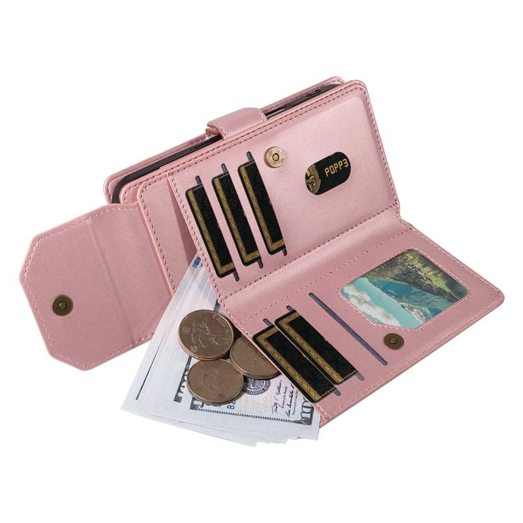 For Galaxy S26 5G Multi Card Wallet Leather Phone Case with Strap