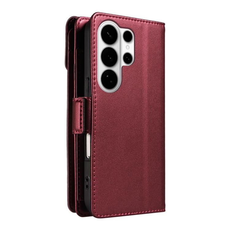 For Galaxy S26 Ultra 5G Multi Card Wallet Leather Phone Case with Strap