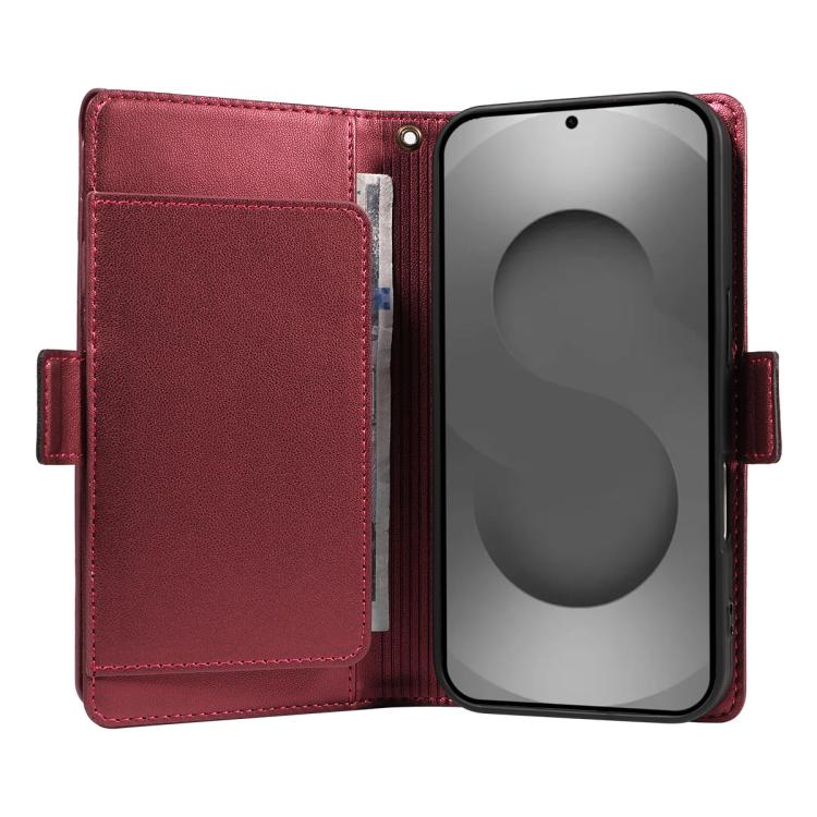 For Galaxy S26 Ultra 5G Multi Card Wallet Leather Phone Case with Strap