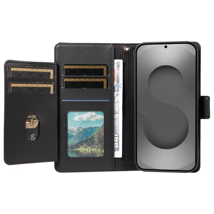 For Galaxy S26 Ultra 5G Multi Card Wallet Leather Phone Case with Strap