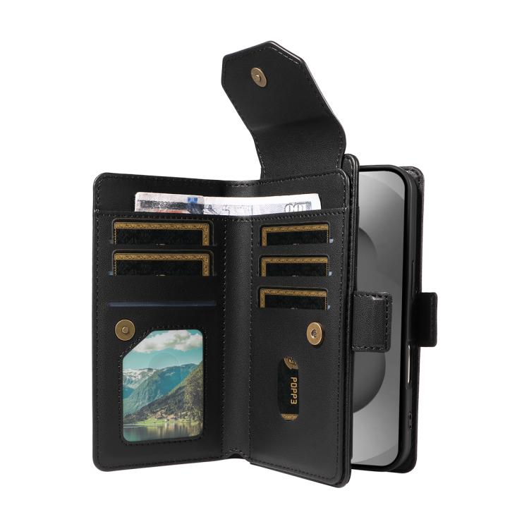 For Galaxy S26 Ultra 5G Multi Card Wallet Leather Phone Case with Strap