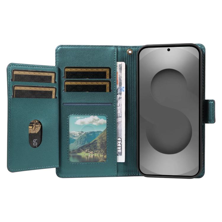 For Galaxy S26 Ultra 5G Multi Card Wallet Leather Phone Case with Strap