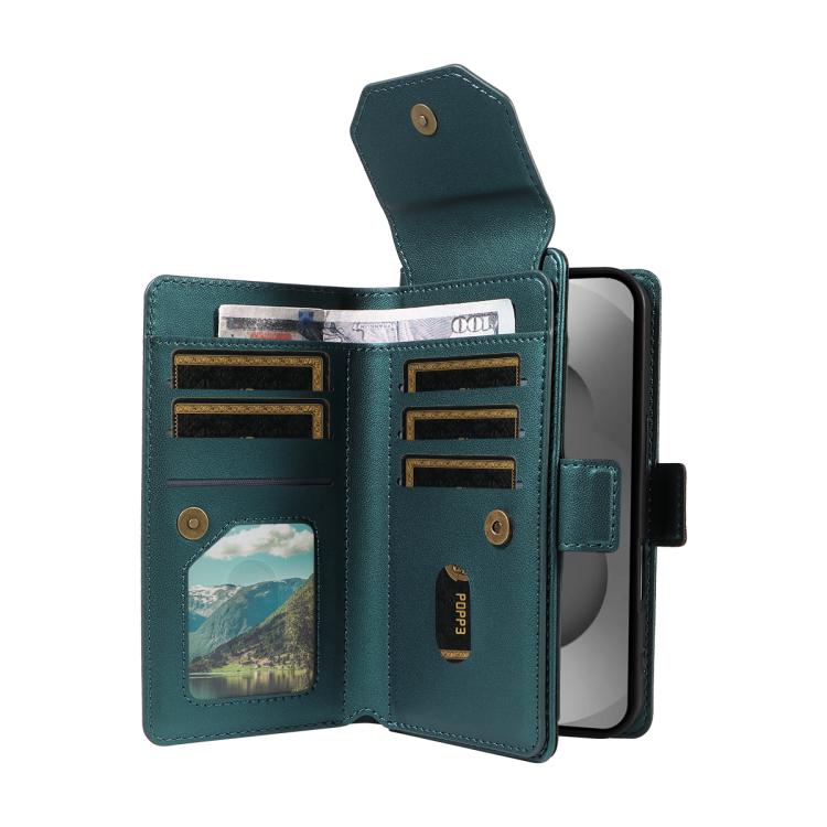 For Galaxy S26 Ultra 5G Multi Card Wallet Leather Phone Case with Strap