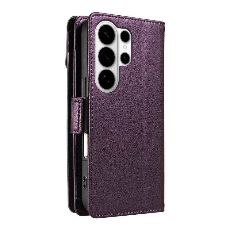 For Galaxy S26 Ultra 5G Multi Card Wallet Leather Phone Case with Strap
