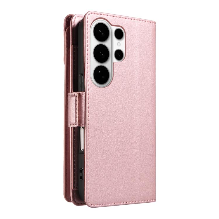 For Galaxy S26 Ultra 5G Multi Card Wallet Leather Phone Case with Strap