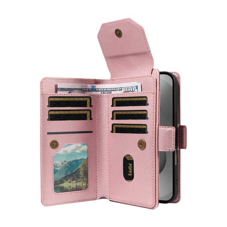 For Galaxy S26 Ultra 5G Multi Card Wallet Leather Phone Case with Strap