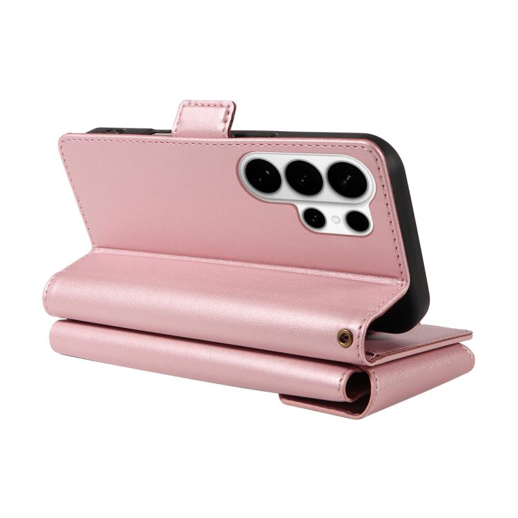For Galaxy S26 Ultra 5G Multi Card Wallet Leather Phone Case with Strap