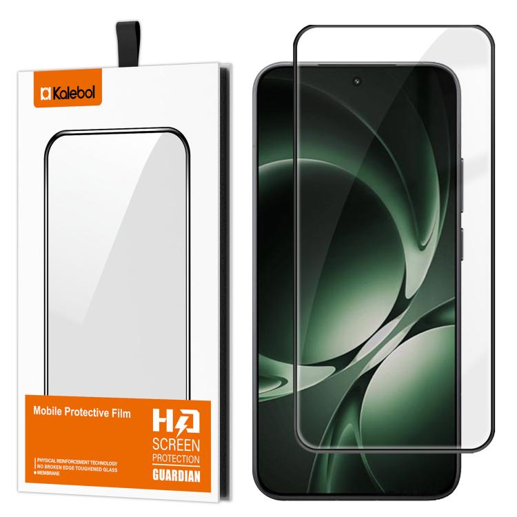For Redmi K80 Ultra Kalebol High-Aluminum Screen-Printed Full-Coverage Anti-Fingerprint Black-Bordered HD Tempered Glass Film