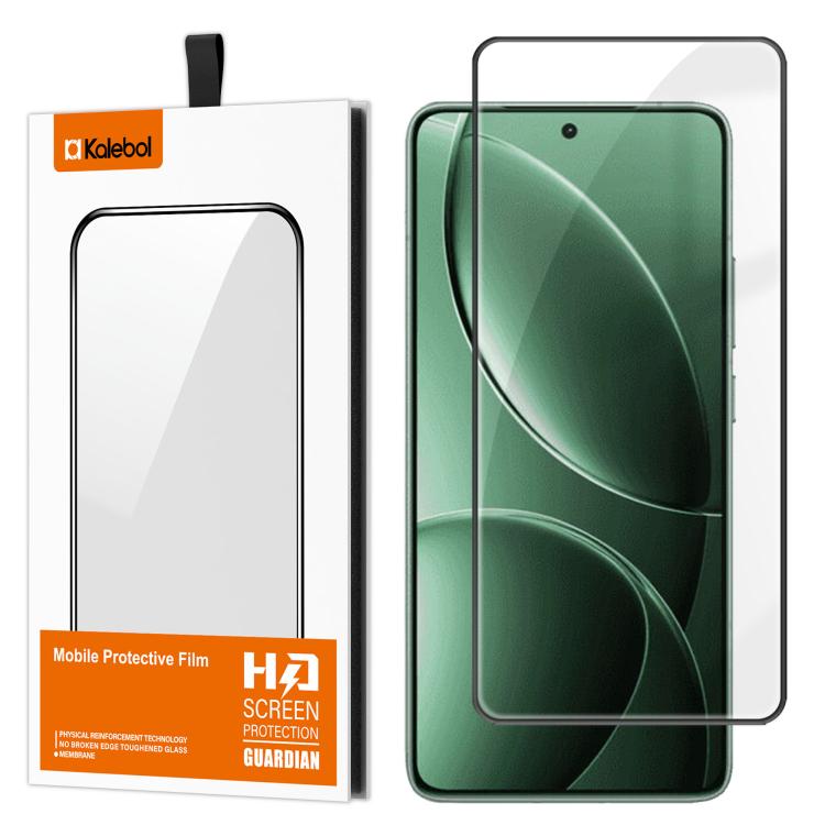 For Redmi K80 Pro Kalebol High-Aluminum Screen-Printed Full-Coverage Anti-Fingerprint Black-Bordered HD Tempered Glass Film