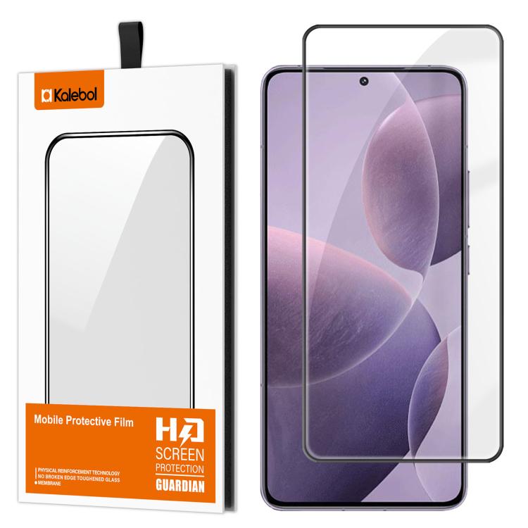 For Redmi K70 Pro Kalebol High-Aluminum Screen-Printed Full-Coverage Anti-Fingerprint Black-Bordered HD Tempered Glass Film