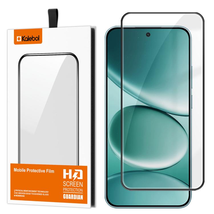 For Redmi Note 15 Pro 5G Global 163.6mm Kalebol High-Aluminum Screen-Printed Full-Coverage Anti-Fingerprint Black-Bordered HD Tempered Glass Film
