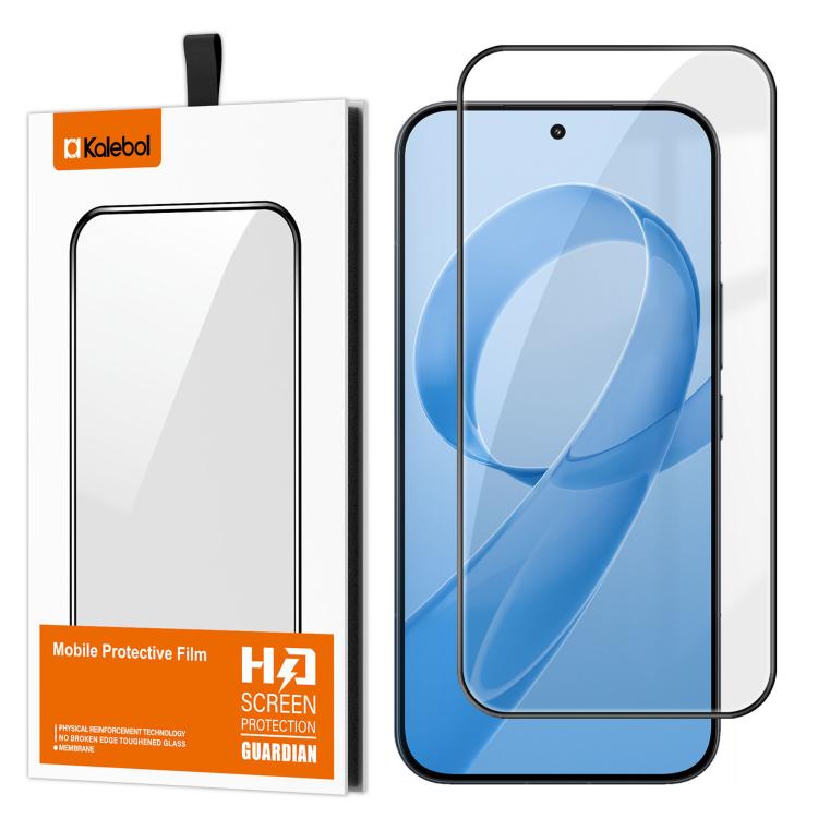 For Redmi K90 Kalebol High-Aluminum Screen-Printed Full-Coverage Anti-Fingerprint Black-Bordered HD Tempered Glass Film