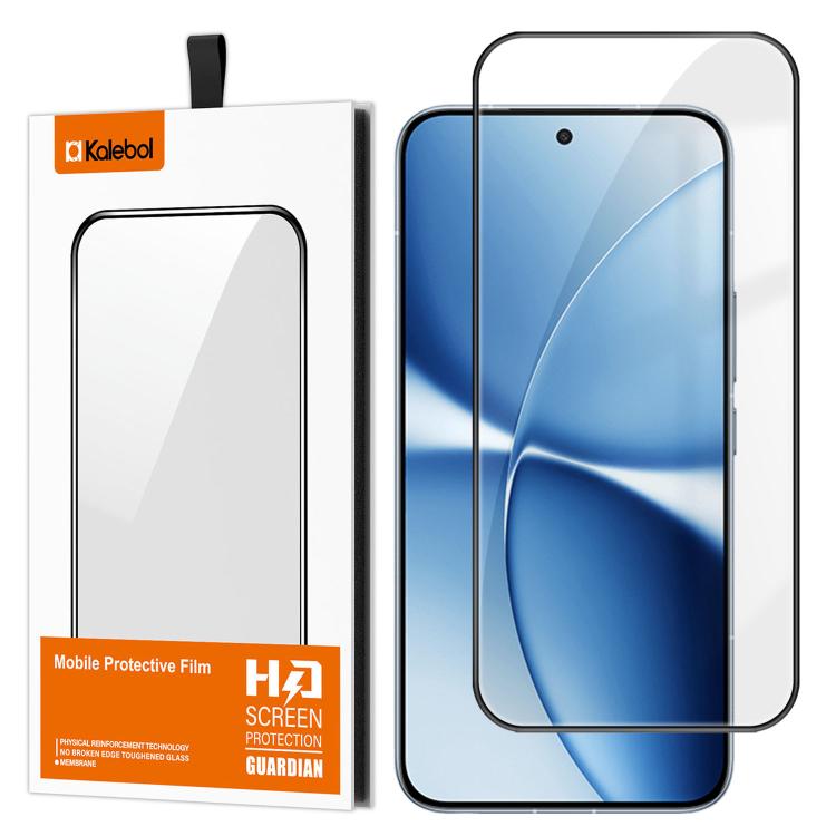 For Redmi Turbo 5 Pro Max / Poco X8 Pro Max Kalebol High-Aluminum Screen-Printed Full-Coverage Anti-Fingerprint Black-Bordered HD Tempered Glass Film