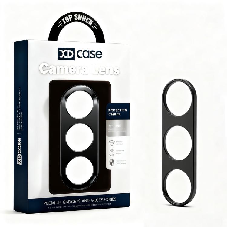 For Samsung Galaxy Z Fold7 5G XDcase Titanium Alloy Hollow Camera Lens Protector - Black