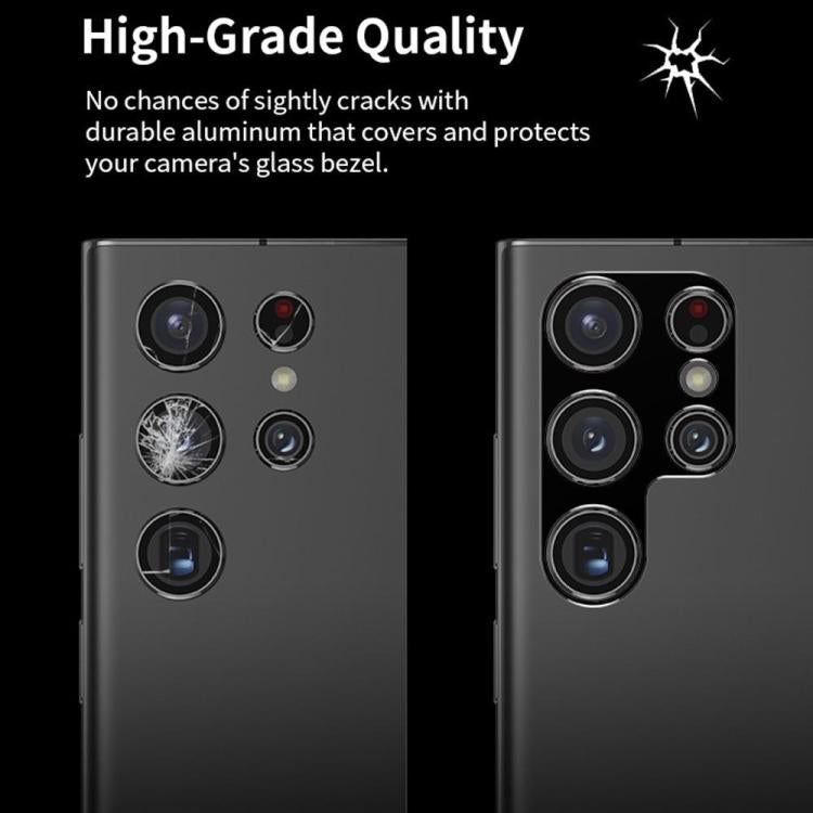 For Samsung Galaxy Z Fold7 5G XDcase Titanium Alloy Hollow Camera Lens Protector - Black