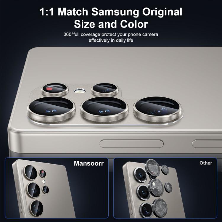 For Samsung Galaxy S25 Ultra 5G XDcase Frosted Armor Metal + Tempered Glass Camera Lens Film