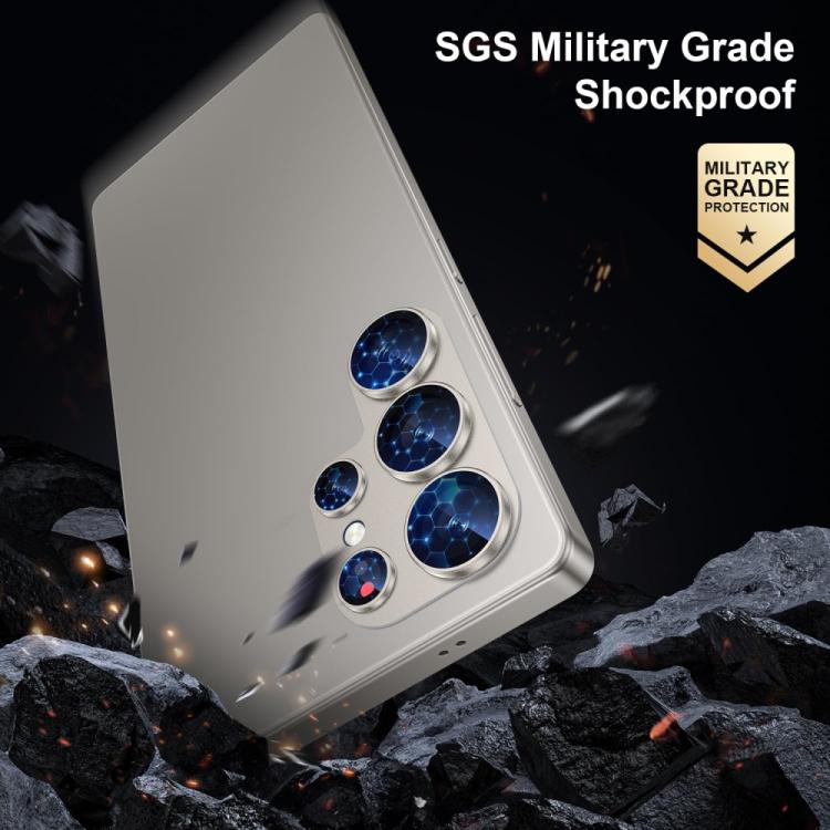 For Samsung Galaxy S24 Ultra 5G XDcase Frosted Armor Metal + Tempered Glass Camera Lens Film