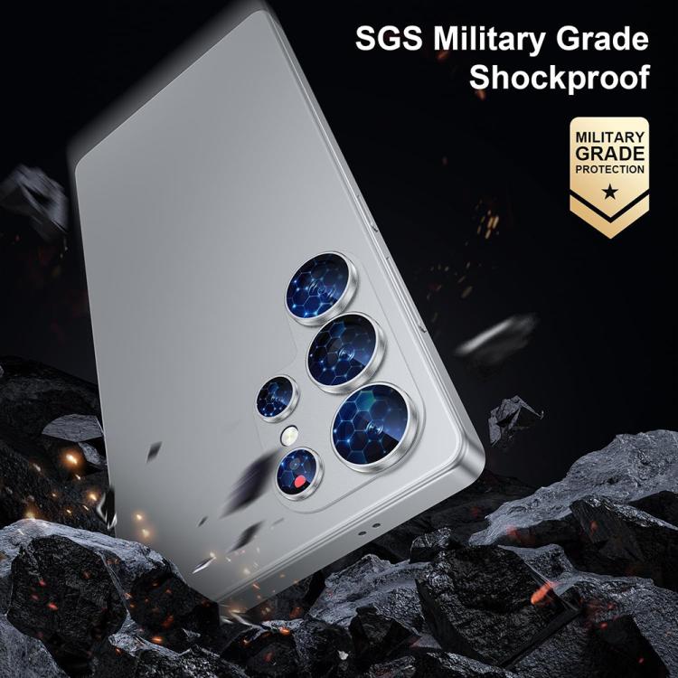 For Samsung Galaxy S24 5G XDcase Frosted Armor Metal + Tempered Glass Camera Lens Film