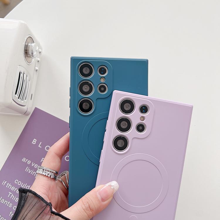 For Samsung Galaxy A17 5G Solid Color Liquid Silicone MagSafe Magnetic Phone Case