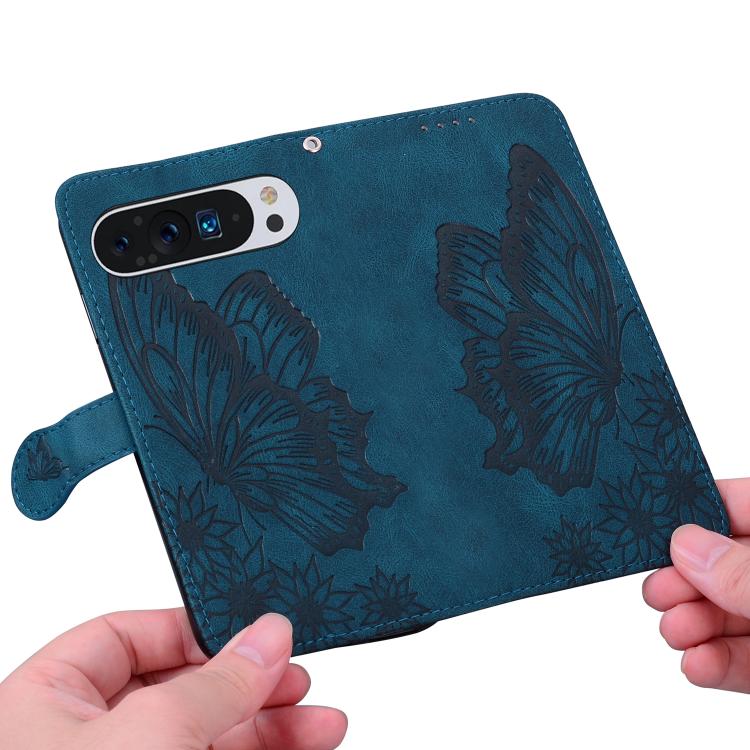 For Google Pixel 9 Pro XL / 10 Pro XL Retro Skin Feel Butterflies Embossing Horizontal Flip Leather Phone Case
