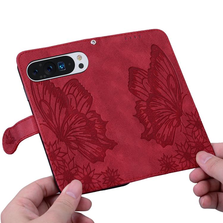 For Google Pixel 9 Pro XL / 10 Pro XL Retro Skin Feel Butterflies Embossing Horizontal Flip Leather Phone Case