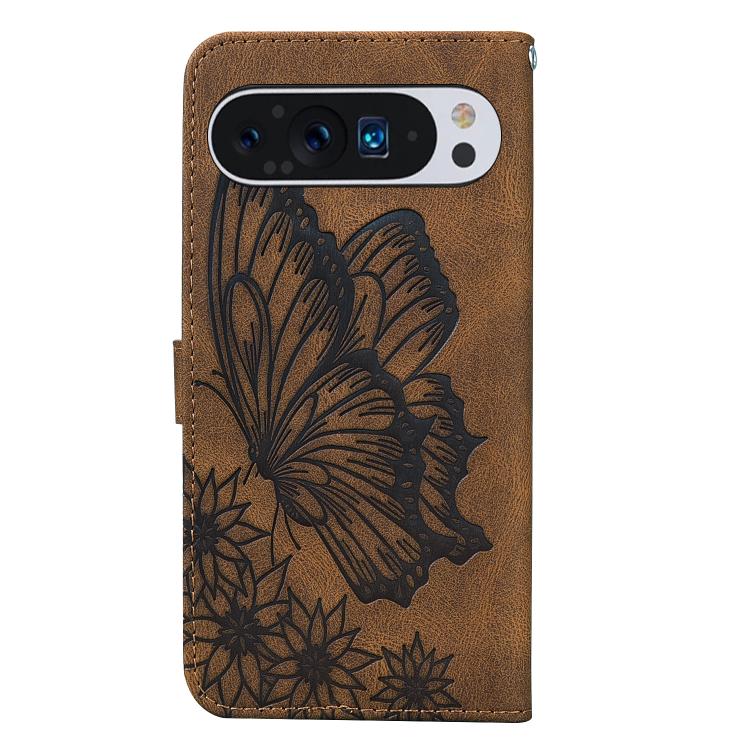 For Google Pixel 9 Pro XL / 10 Pro XL Retro Skin Feel Butterflies Embossing Horizontal Flip Leather Phone Case