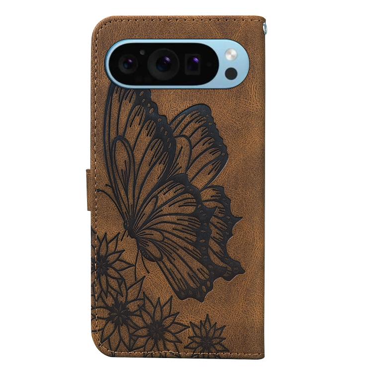 For Google Pixel 9 / 10 Pro Retro Skin Feel Butterflies Embossing Horizontal Flip Leather Phone Case