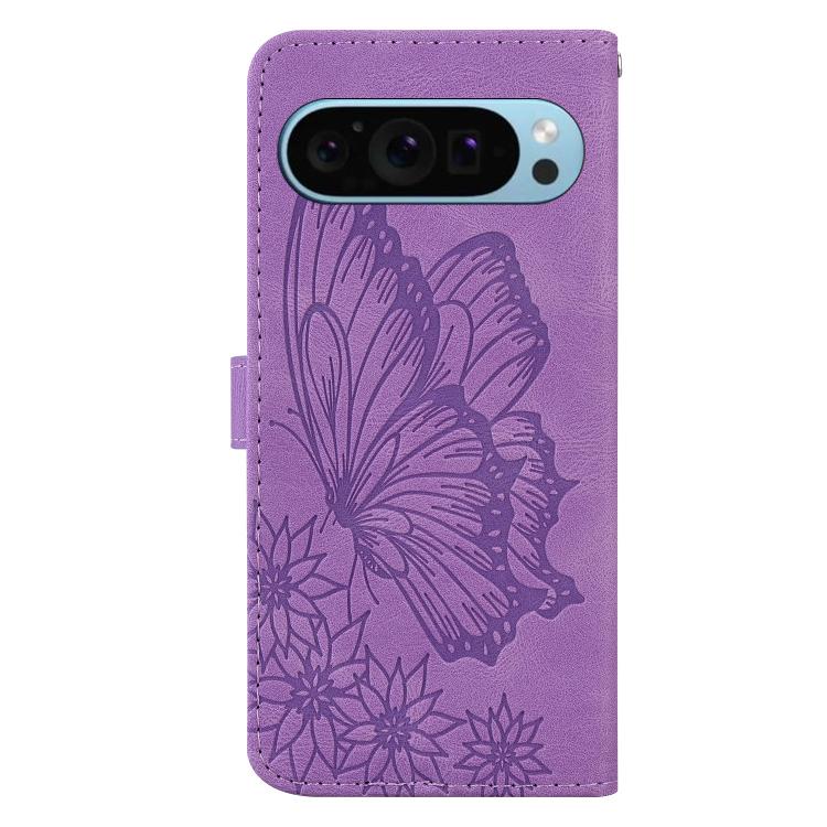 For Google Pixel 9 / 10 Pro Retro Skin Feel Butterflies Embossing Horizontal Flip Leather Phone Case