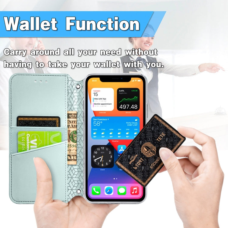 For iPhone 12 / 12 Pro Blooming Mandala Embossed Pattern Magnetic Horizontal Flip Leather Case with Holder & Card Slots & Wallet