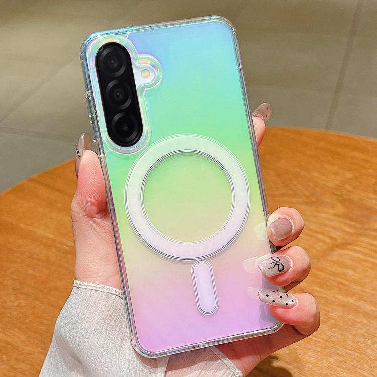 For Samsung Galaxy A26 5G Gradient Color MagSafe Airbag Full Coverage Phone Case - Rainbow