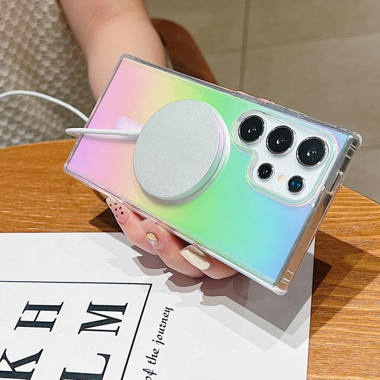 For Samsung Galaxy A16 5G / 4G Gradient Color MagSafe Airbag Full Coverage Phone Case - Rainbow