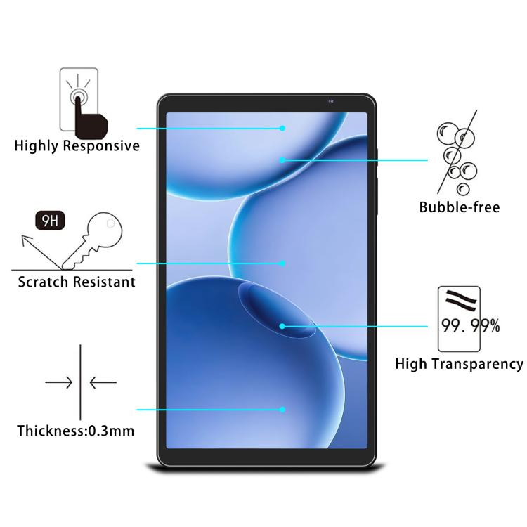 For Philips T7335 8.7 inch 2pcs 9H 0.3mm Explosion-proof Tempered Glass Film
