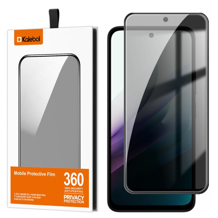 For Redmi 15 5G Global / 15 4G SEA 169.5mm Kalebol High-Aluminum Screen-Printed Full-Coverage Black-Border Privacy Tempered Glass Film