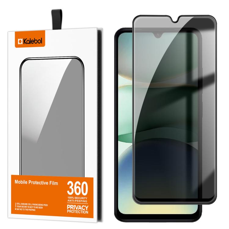 For Redmi A5 4G 171.7mm EU Kalebol High-Aluminum Screen-Printed Full-Coverage Black-Border Privacy Tempered Glass Film