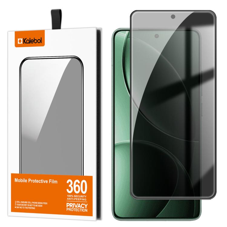 For Redmi K80 Pro Kalebol High-Aluminum Screen-Printed Full-Coverage Black-Border Privacy Tempered Glass Film