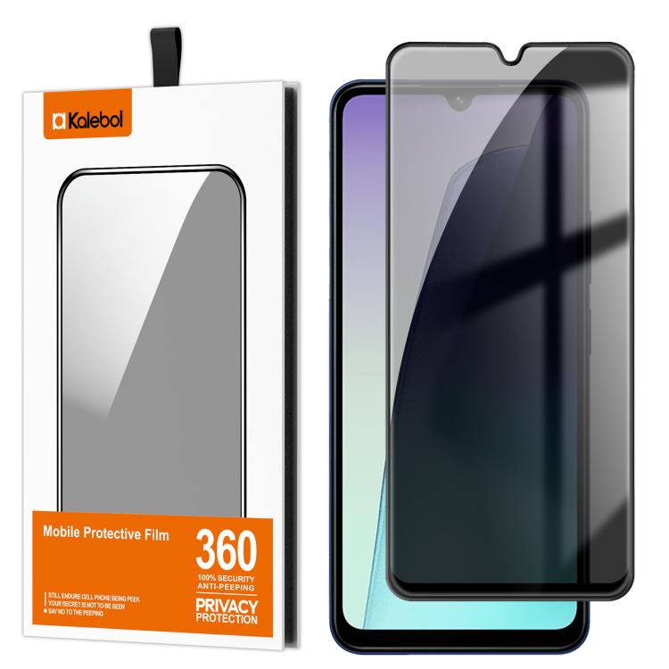 For Redmi 14R 5G Kalebol High-Aluminum Screen-Printed Full-Coverage Black-Border Privacy Tempered Glass Film